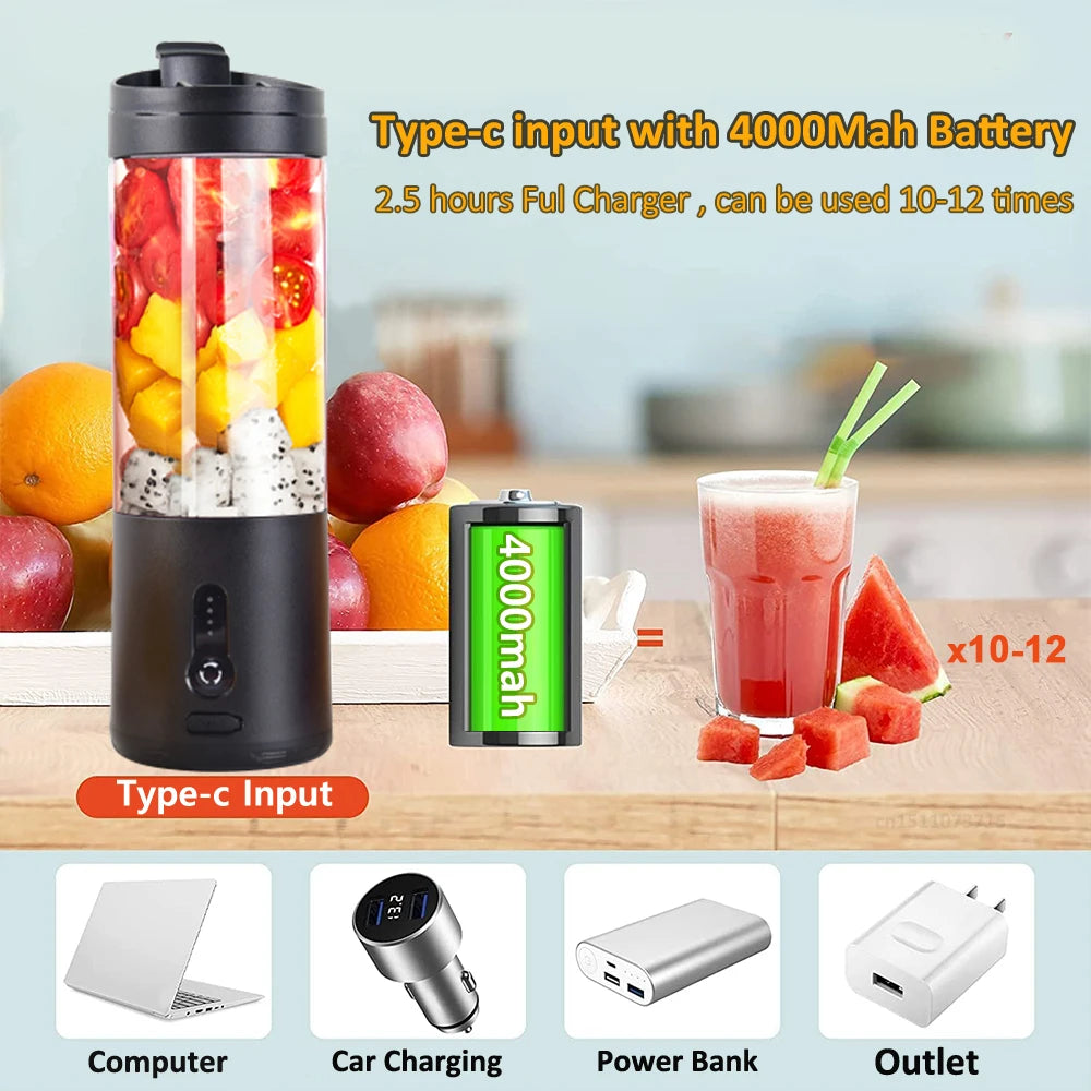 SipFresh 6-Blade Portable Blender